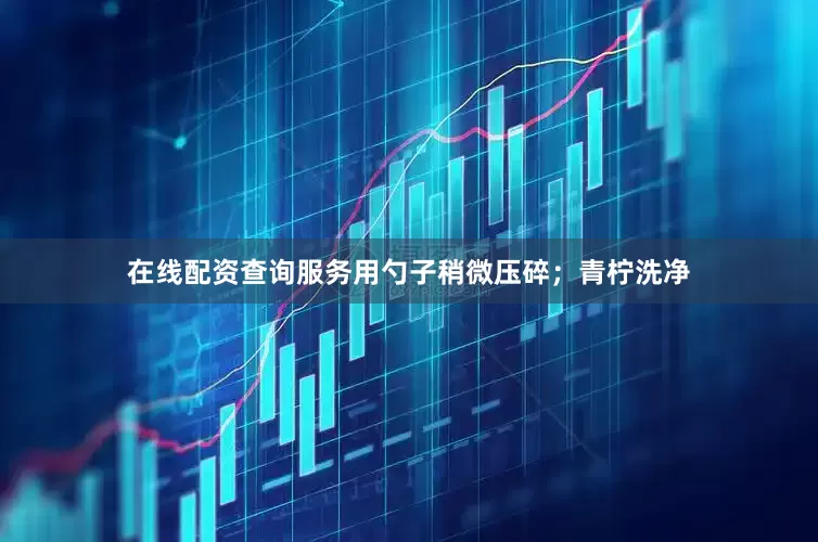 在线配资查询服务用勺子稍微压碎；青柠洗净